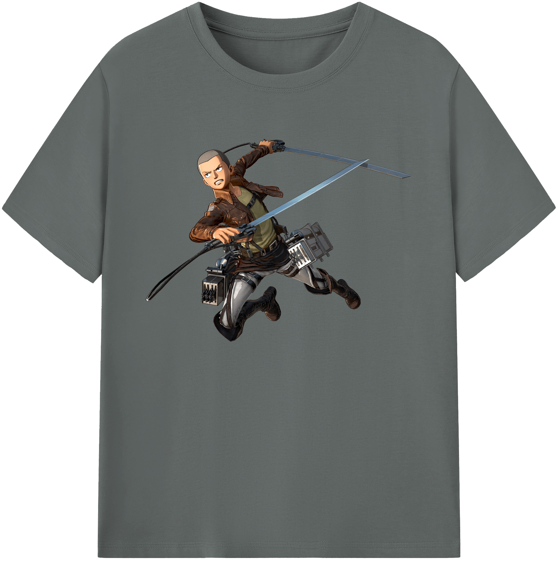 （画像用） 進撃の巨人 コニー·スプリンガー Attack on Titan Connie Springer 綿100％ メンズ半袖Tシャツ｜肌触りやわらか＆通気性